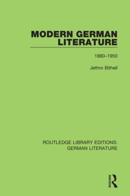 Book cover of: Modern German Literature. By: Jethro Bithell