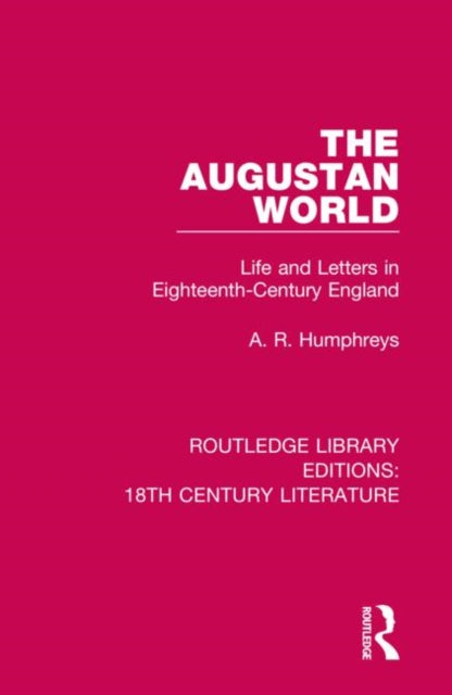 Book cover of: Augustan World. By: A. R. Humphreys