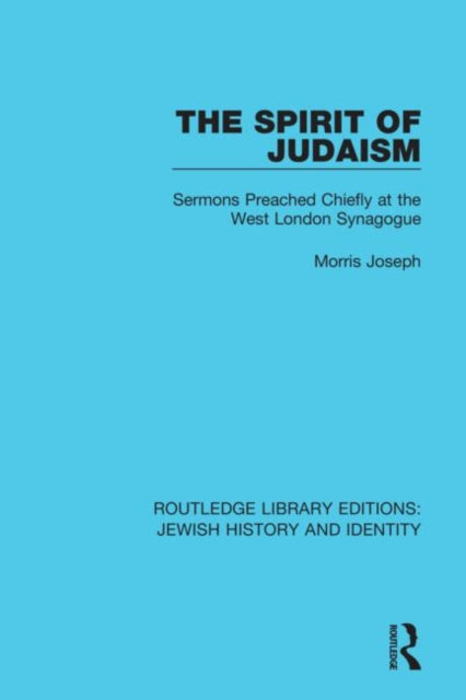 Book cover of: Spirit of Judaism. By: Morris Joseph