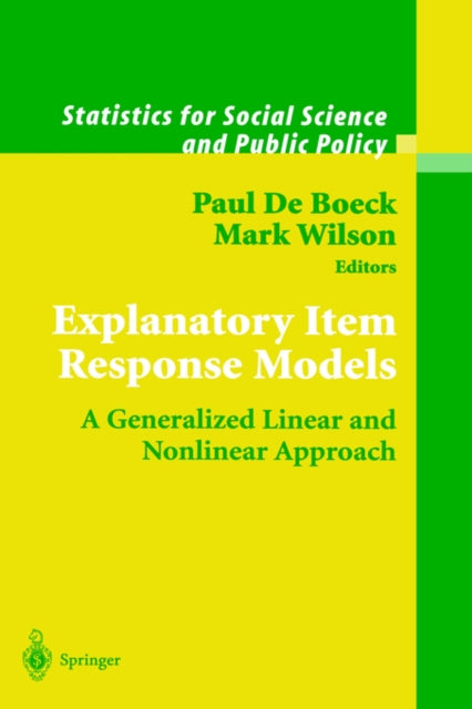 Book cover of: Explanatory Item Response Models