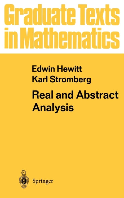 Book cover of: Real and Abstract Analysis. By: Edwin Hewitt