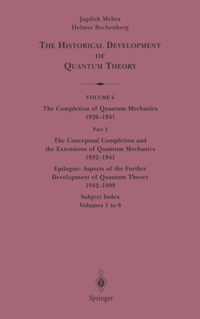 The Conceptual Completion and Extensions of Quantum Mechanics 1932-1941. Epilogue
