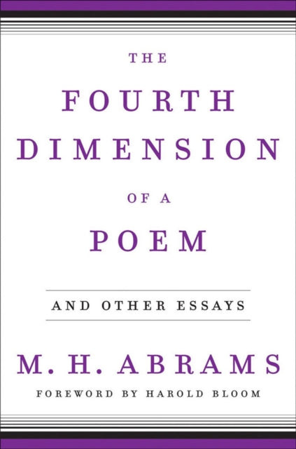 Book cover of: Fourth Dimension of a Poem. By: M. H. Abrams