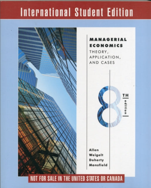 Book cover of: Managerial Economics. By: W. Bruce Allen