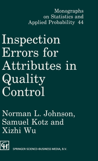 Book cover of: Inspection Errors for Attributes in Quality Control