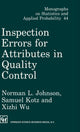 Book cover of: Inspection Errors for Attributes in Quality Control