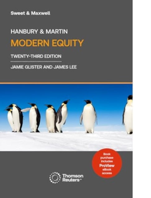 Book cover of: Hanbury & Martin Modern Equity. By: James Glister