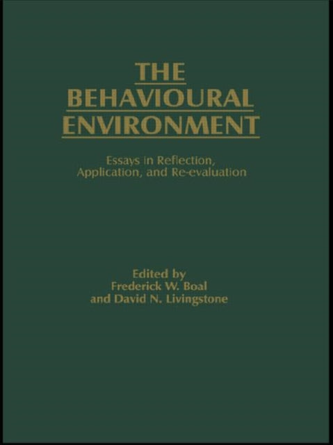 Book cover of: Behavioural Environment. By: F.w. Boal