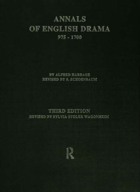 Book cover of: Annals of English Drama 975-1700. By: S. Wagonheim