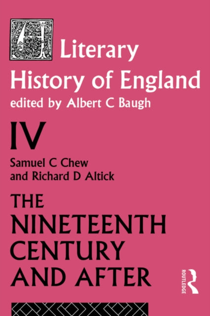 Book cover of: Literary History of England Vol. 4. By: A Baugh