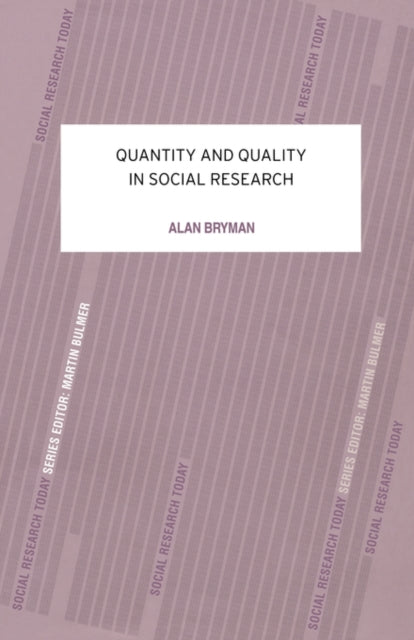 Book cover of: Quantity and Quality in Social Research