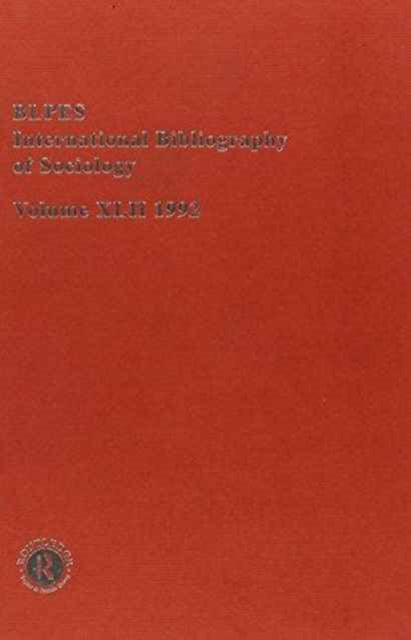 Book cover of: IBSS: Sociology: 1992 Vol 42. By: Brit Lib Pol &