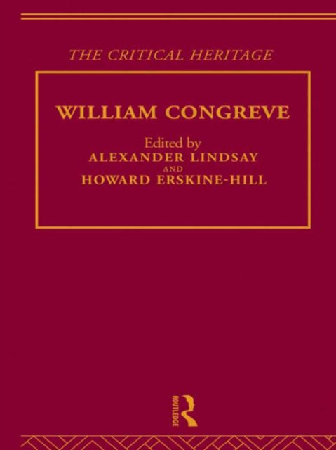 Book cover of: William Congreve. By: Erskine-Hill