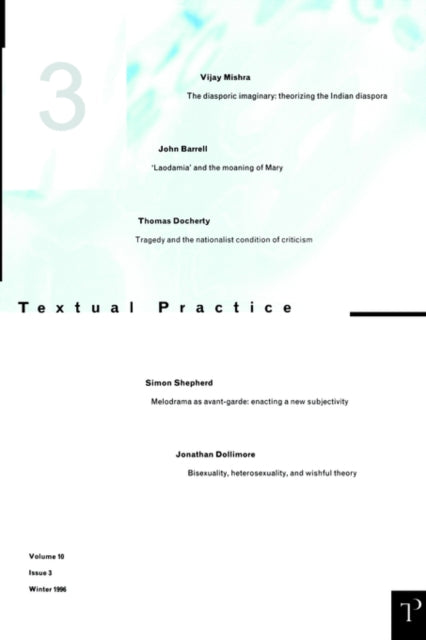 Book cover of: Textual Practice 10.3. By: Alan Sinfield