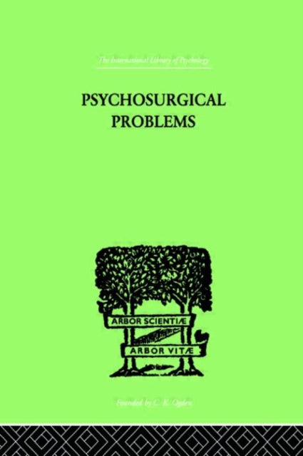 Book cover of: Psychosurgical Problems. By: FRED A METTLER
