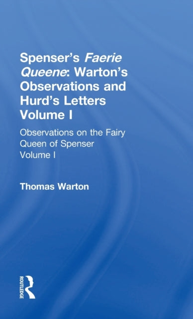 Book cover of: Observations On Fairy Queen V1. By: Warton, Thomas