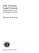 Book cover of: Chinese Legal System. By: Pitman B Potter