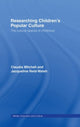 Book cover of: Researching Children's Popular Culture. By: Claudi Mitchell