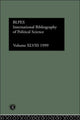 Book cover of: IBSS: Political Science: 1999 Vol.48. By: Brit Lib Pol &