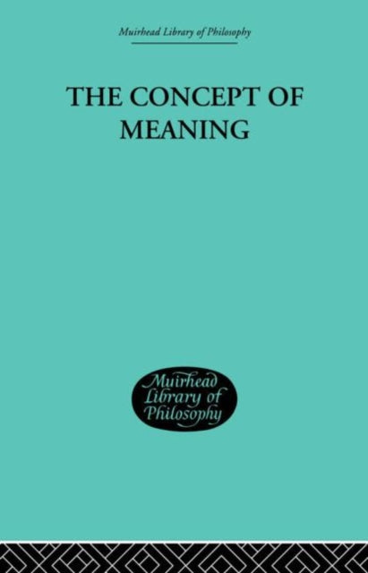Book cover of: Concept of Meaning. By: Thomas E Hill