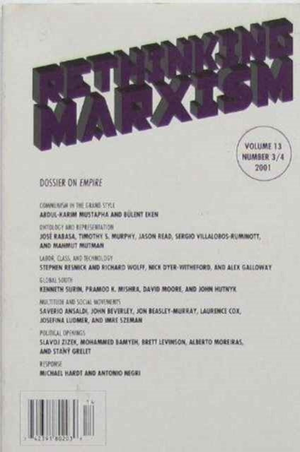 Book cover of: Rethinking Marxism. By: David F. Ruccio