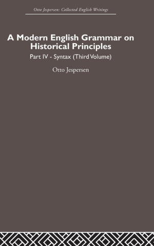 Modern English Grammar on Historical Principles