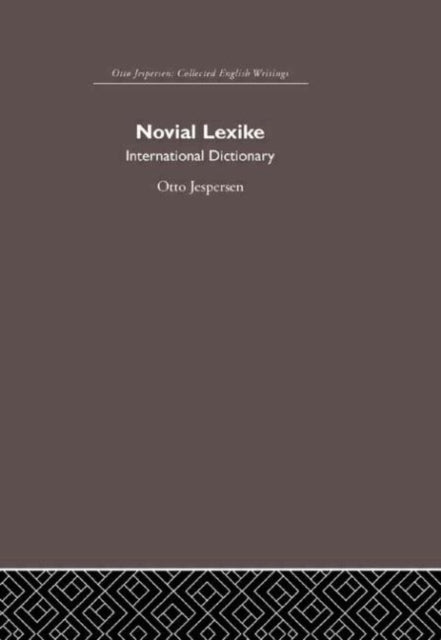 Book cover of: Novial Lexike. By: Otto Jespersen