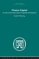 Book cover of: Finance Capital. By: Rudolf Hilferding