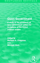 Book cover of: Open Government (Routledge Revivals). By: Chapman, Richard A.