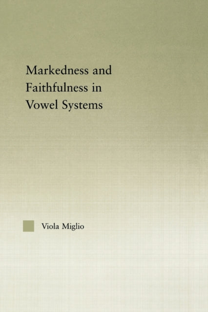 Book cover of: Interactions between Markedness and Faithfulness Constraints in Vowel Systems. By: Viola Giulia Miglio