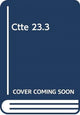 Book cover of: Ctte 23.3