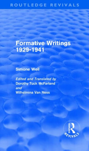 Formative Writings (Routledge Revivals)