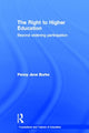 Book cover of: Right to Higher Education. By: Penny Jane Burke