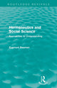 Book cover of: Hermeneutics and Social Science (Routledge Revivals)