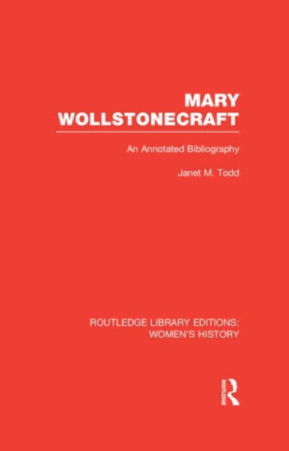Book cover of: Mary Wollstonecraft. By: Janet Todd