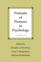 Book cover of: Portraits of Pioneers in Psychology. By: Donald A. Dewsbury
