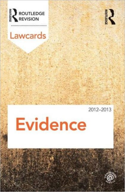 Book cover of: Evidence Lawcards 2012-2013. By: Routledge