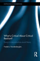 Book cover of: What's Critical About Critical Realism?. By: Frédéric Vandenberghe