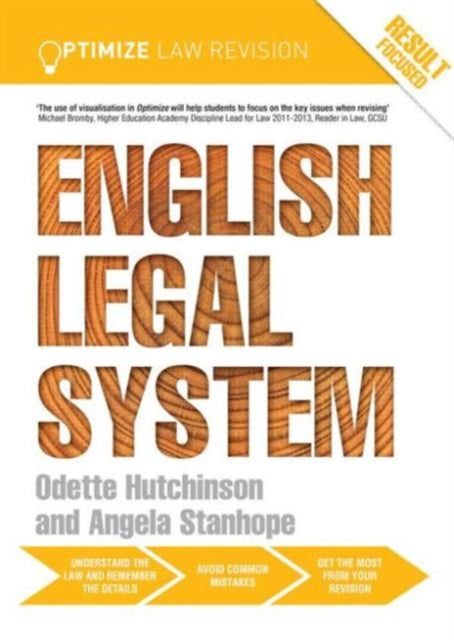 Book cover of: Optimize English Legal System. By: Angela Stanhope
