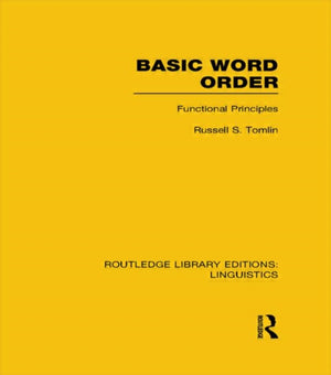 Basic Word Order (RLE Linguistics B: Grammar)