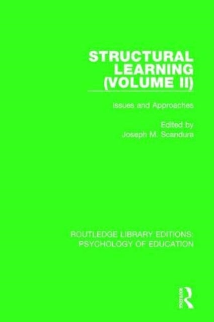 Book cover of: Structural Learning (Volume 2)