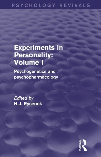 Book cover of: Experiments in Personality: Volume 1 (Psychology Revivals). By: Hans Jurgen Eysenck