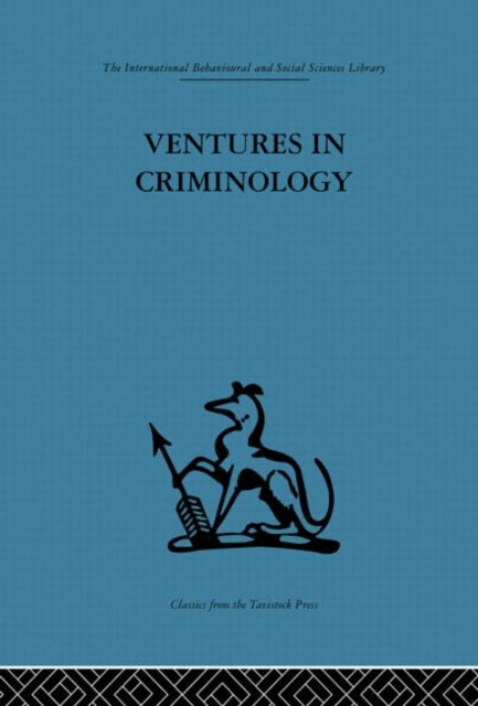 Book cover of: Ventures in Criminology. By: Sheldon Glueck