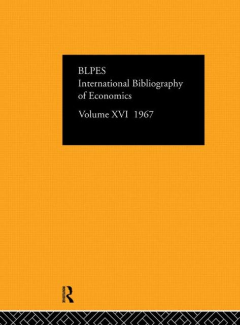 Book cover of: IBSS: Economics: 1967 Volume 16. By: International C