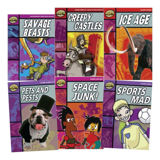 Book cover of: Learn at Home: Rapid Reading Pack 2 for struggling readers in Years 3-6 (6 dyslexia-friendly reading books)