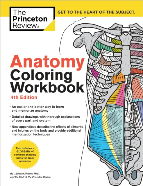 Book cover of: Anatomy Coloring Workbook, 4th Edition. By: Princeton Review Staff