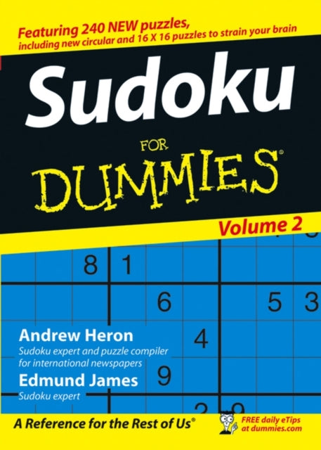 Book cover of: Sudoku For Dummies, Volume 2. By: Andrew Heron