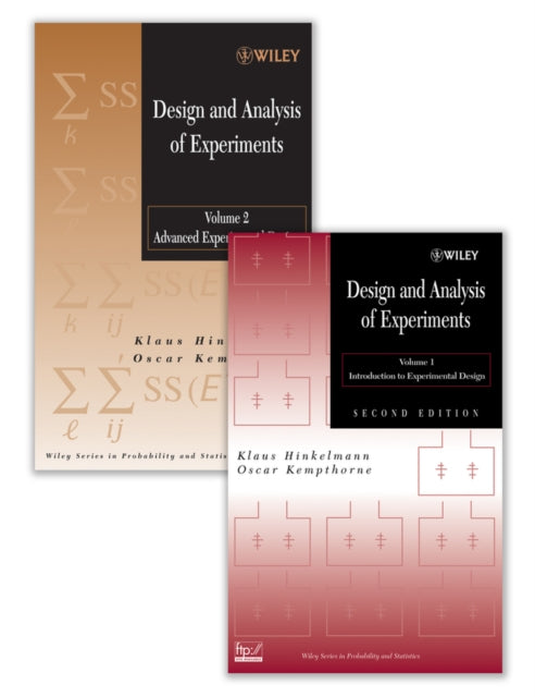 Book cover of: Design and Analysis of Experiments Set. By: Klaus Hinkelmann
