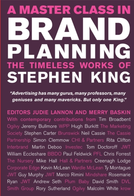 Book cover of: Master Class in Brand Planning. By: Stephen King