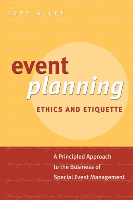 Book cover of: Event Planning Ethics and Etiquette
